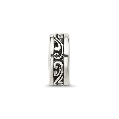 Sterling Silver Reflections Antiqued Scroll Spacer Bead