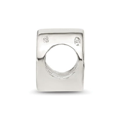 Sterling Silver Reflections Enameled Yin and Yang Circle Bead
