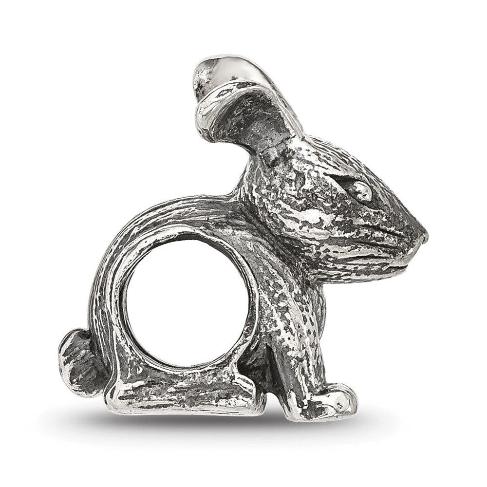 Sterling Silver Reflections Antiqued Bunny Bead