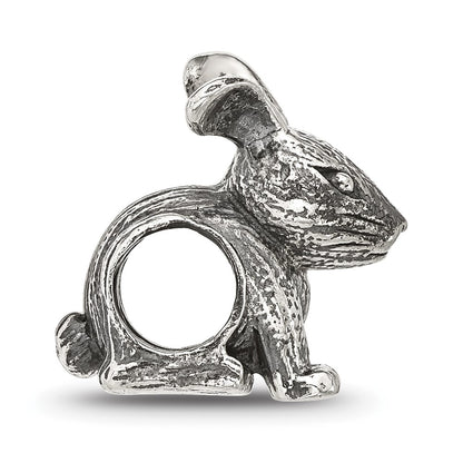 Sterling Silver Reflections Antiqued Bunny Bead