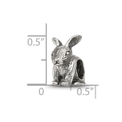 Sterling Silver Reflections Antiqued Bunny Bead