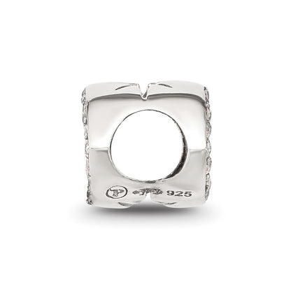 Sterling Silver Reflections Enameled and CZ Eye Bead