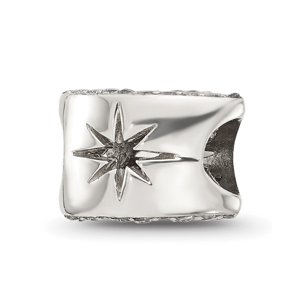 Sterling Silver Reflections Enameled and CZ Eye Bead