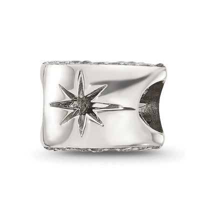 Sterling Silver Reflections Enameled and CZ Eye Bead