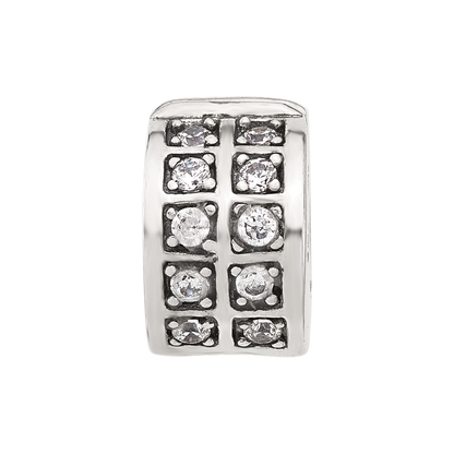 Sterling Silver Reflections CZ Clip Bead