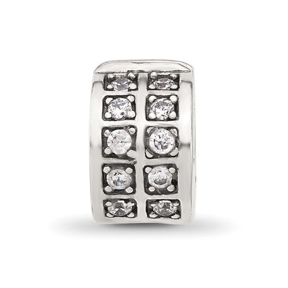 Sterling Silver Reflections CZ Clip Bead