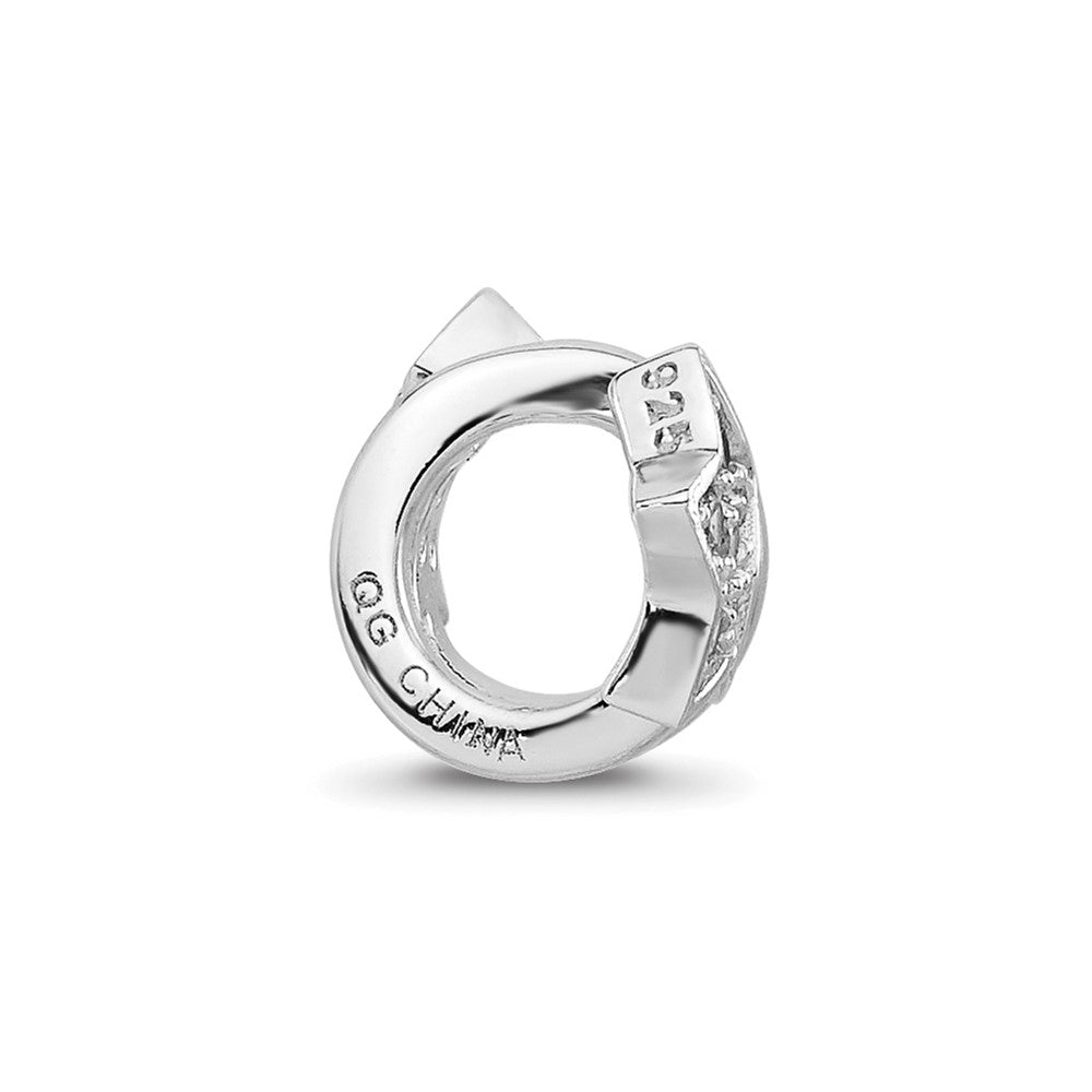 Sterling Silver Reflections Rhodium-plated CZ Star Twist Bead