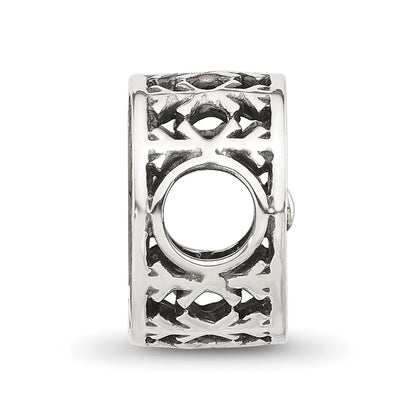 Sterling Silver Reflections Snowflake Circle Bead