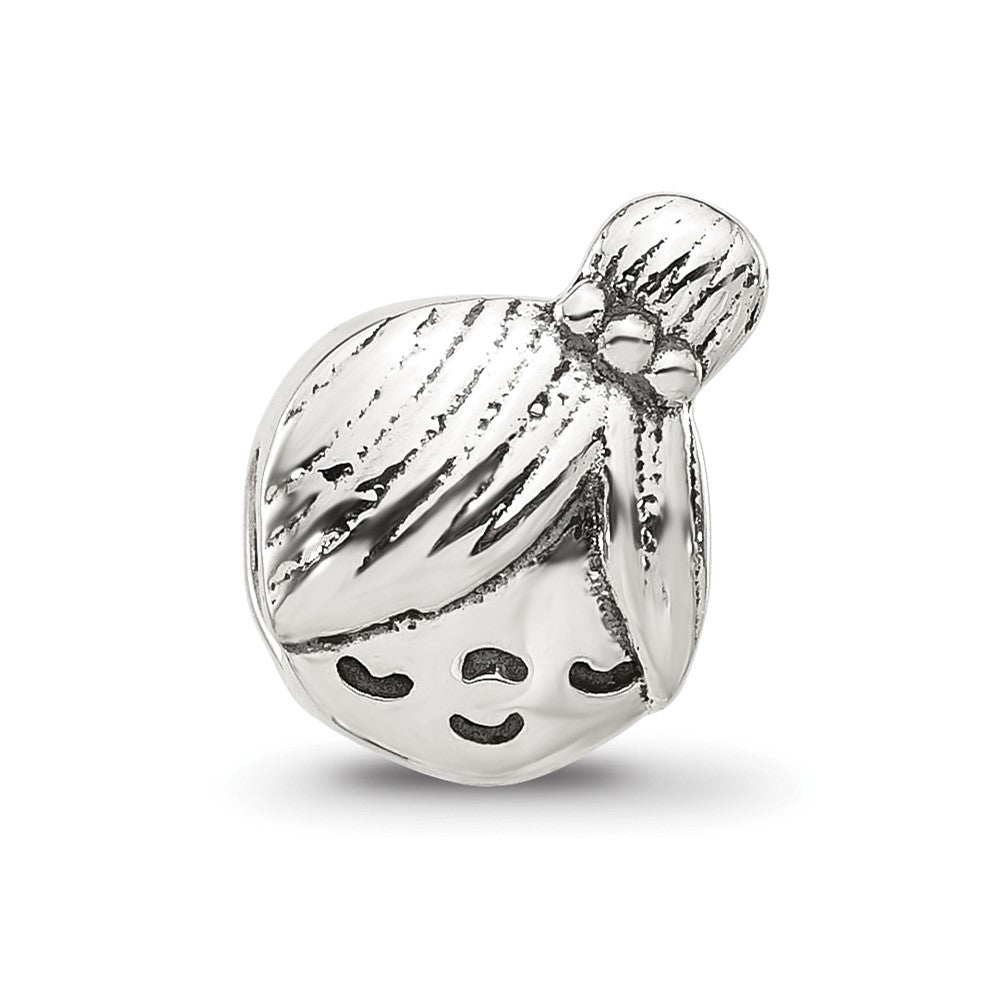 Sterling Silver Reflections Little Girl Head Bead