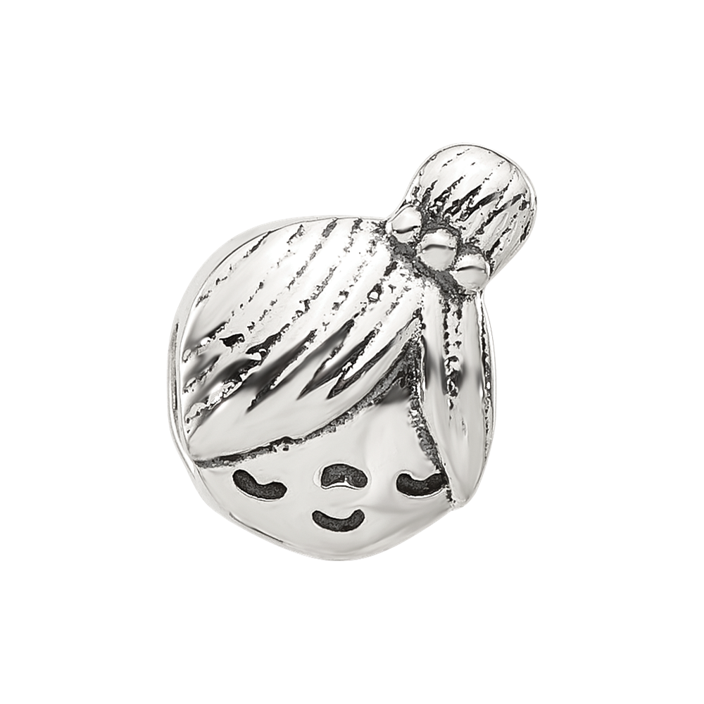 Sterling Silver Reflections Little Girl Head Bead