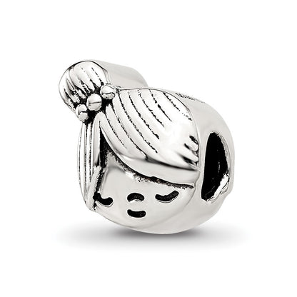 Sterling Silver Reflections Little Girl Head Bead