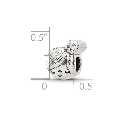 Sterling Silver Reflections Little Girl Head Bead
