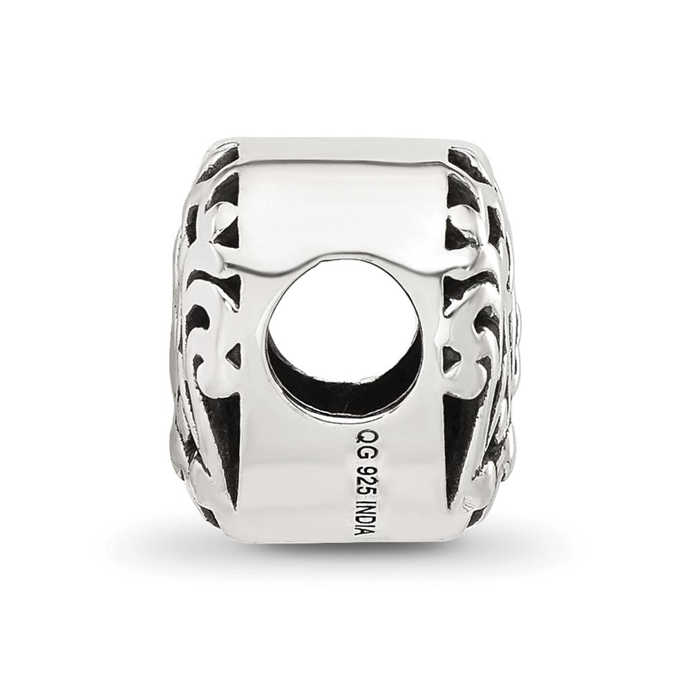 Sterling Silver Reflections Floral Heart Bead