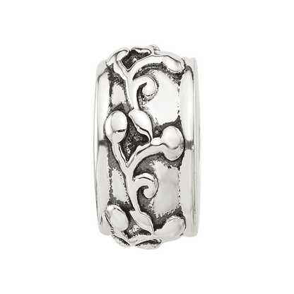 Sterling Silver Reflections Scroll Design Spacer  Bead