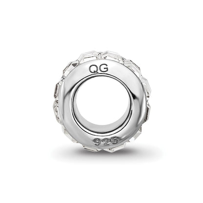 Sterling Silver Reflections Rhodium-plated Clear Preciosa Crystal Bead