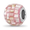 Sterling Silver Reflections Rhodium-plated Pink Mother Of Pearl Bead
