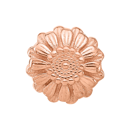 Sterling Silver Reflections Rose Gold-plated Floral Daisy Bead