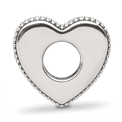 Sterling Silver Reflections Crystal and Enamel Pink Heart MOM Bead