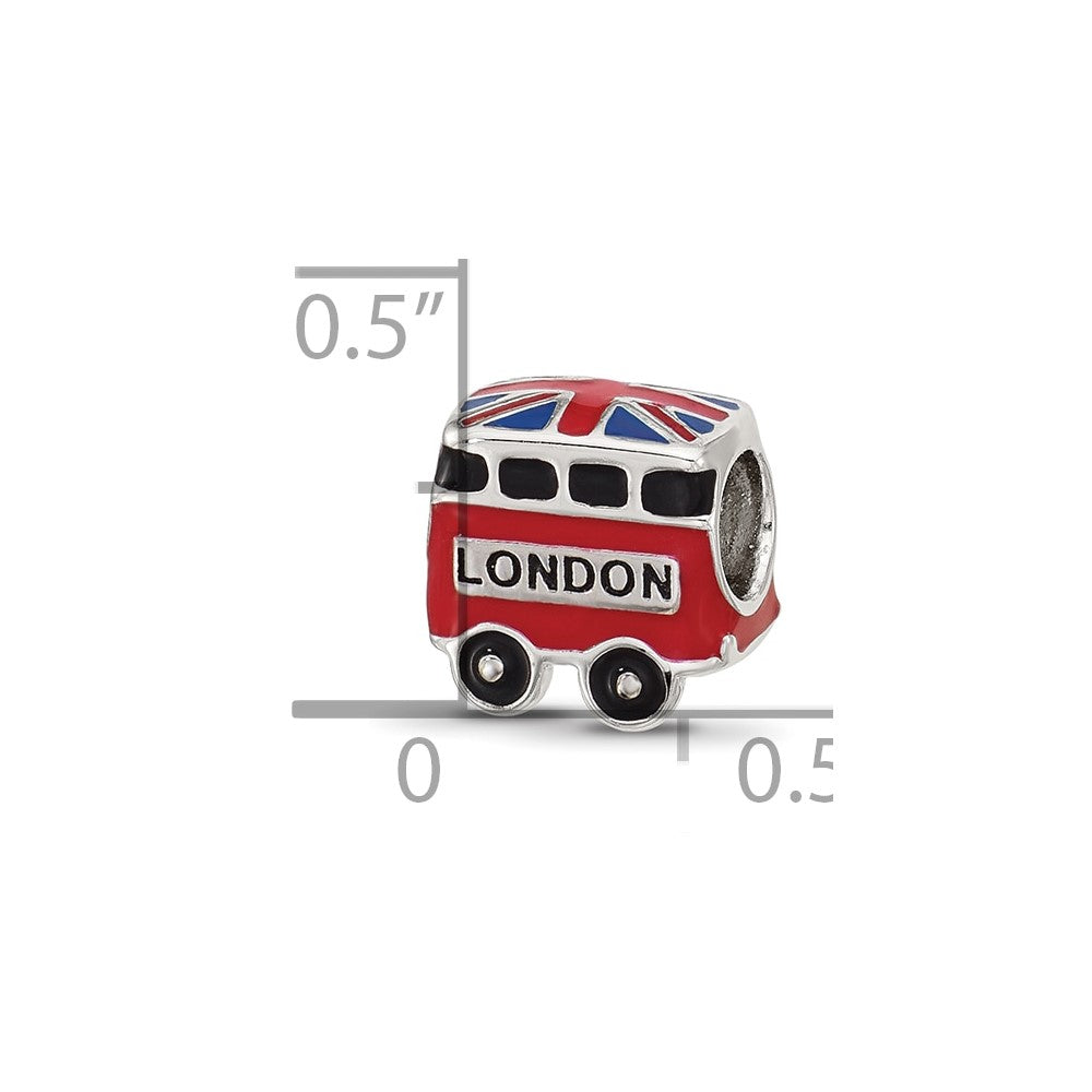 Sterling Silver Reflections Kids Enamel London Bus Bead