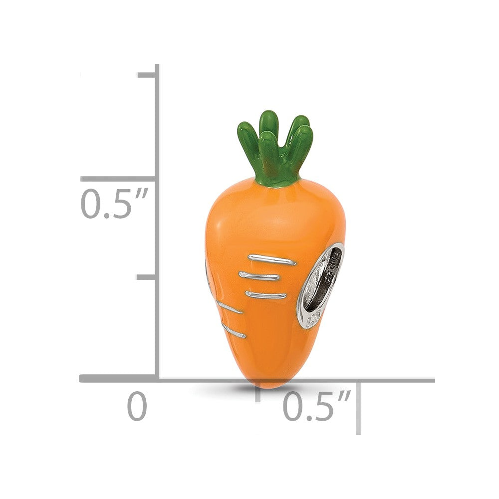 Sterling Silver Reflections Enamel Carrot Bead