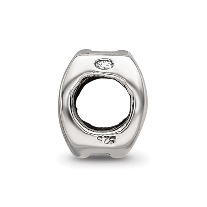 Sterling Silver Reflections Aquarius Zodiac Antiqued Bead