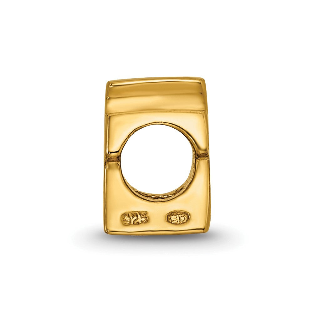 Sterling Silver Gold-plated Reflections Letter A Bead