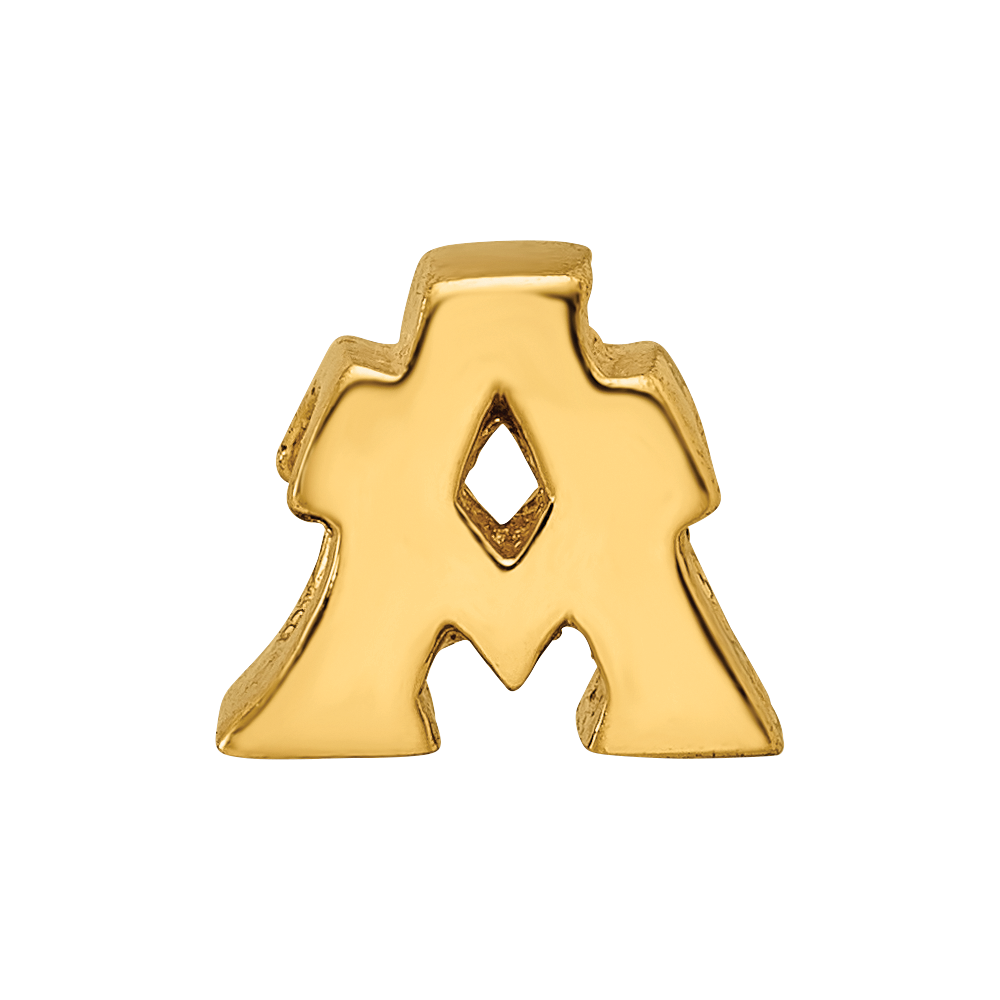 Sterling Silver Gold-plated Reflections Letter A Bead