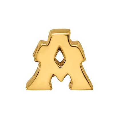 Sterling Silver Gold-plated Reflections Letter A Bead