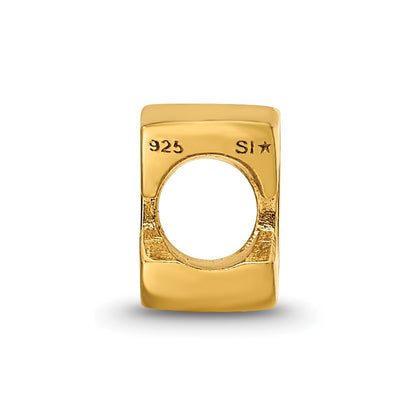 Sterling Silver Gold-plated Reflections Letter C Bead