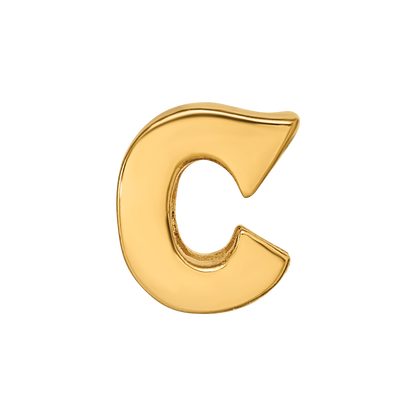 Sterling Silver Gold-plated Reflections Letter C Bead