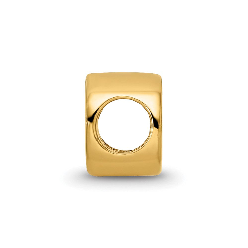 Sterling Silver Gold-plated Reflections Letter D Bead