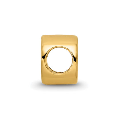 Sterling Silver Gold-plated Reflections Letter D Bead
