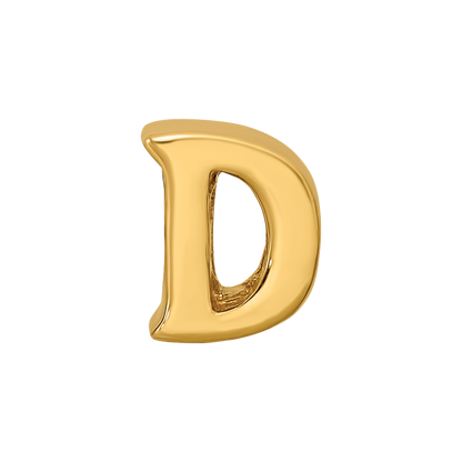 Sterling Silver Gold-plated Reflections Letter D Bead