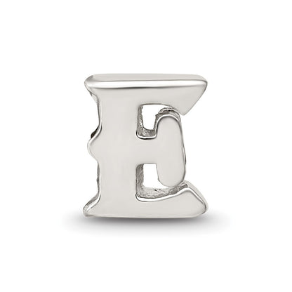 Sterling Silver Reflections Letter E Bead