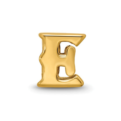 Sterling Silver Gold-plated Reflections Letter E Bead