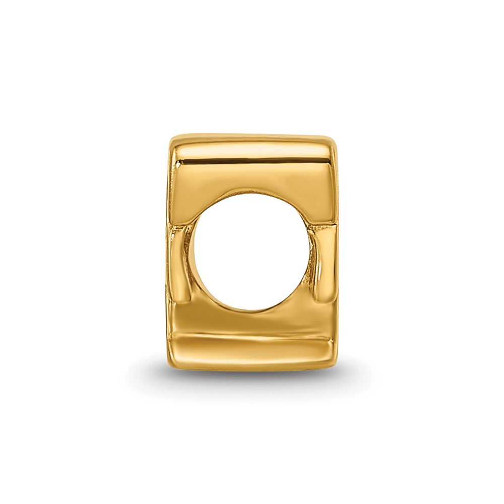 Sterling Silver Gold-plated Reflections Letter F Bead