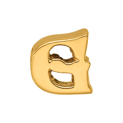 Sterling Silver Gold-plated Reflections Letter G Bead