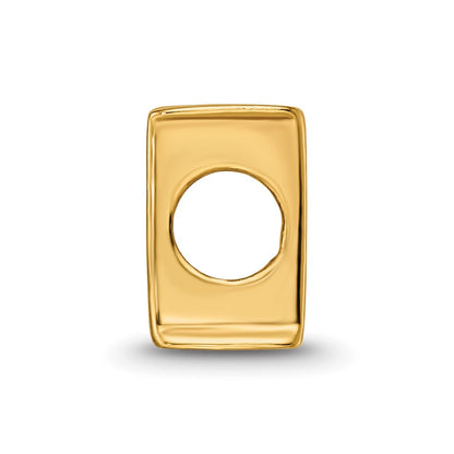 Sterling Silver Gold-plated Reflections Letter I Bead