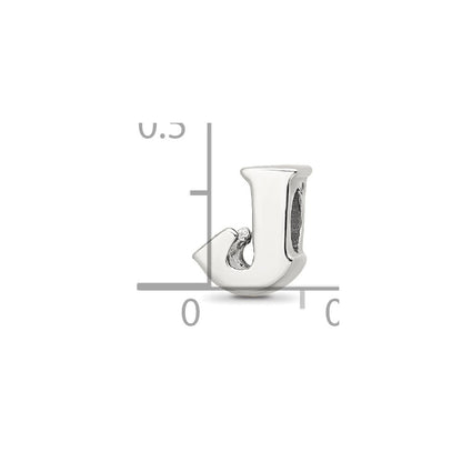 Sterling Silver Reflections Letter J Bead