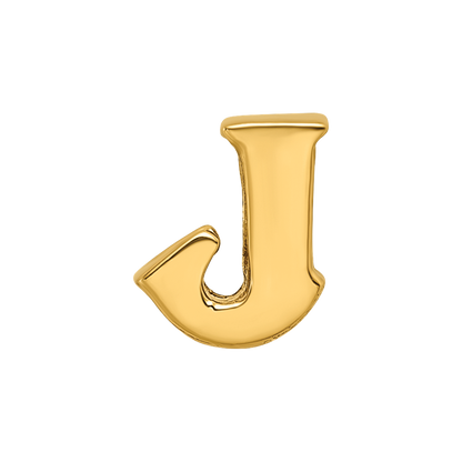 Sterling Silver Gold-plated Reflections Letter J Bead
