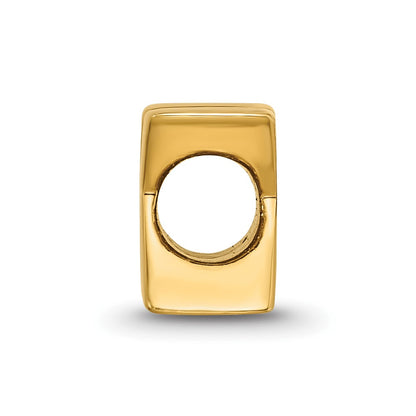 Sterling Silver Gold-plated Reflections Letter K Bead