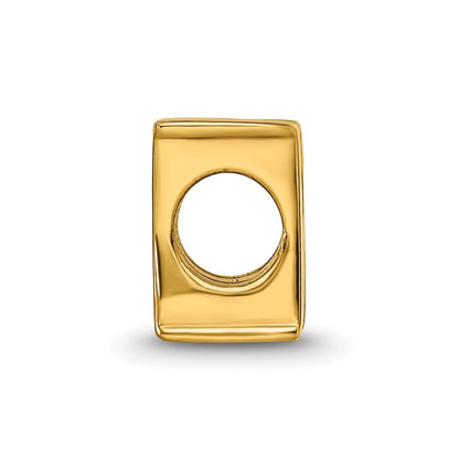 Sterling Silver Gold-plated Reflections Letter M Bead
