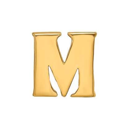 Sterling Silver Gold-plated Reflections Letter M Bead
