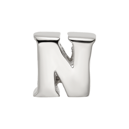 Sterling Silver Reflections Letter N Bead