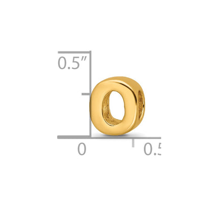 Sterling Silver Gold-plated Reflections Letter O Bead