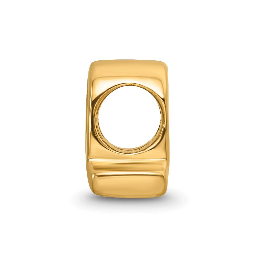 Sterling Silver Gold-plated Reflections Letter Q Bead