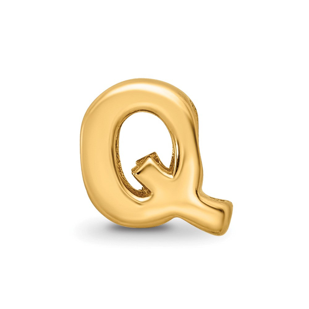 Sterling Silver Gold-plated Reflections Letter Q Bead