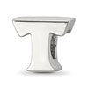 Sterling Silver Reflections Letter T Bead