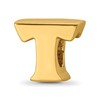 Sterling Silver Gold-plated Reflections Letter T Bead