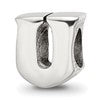 Sterling Silver Reflections Letter U Bead